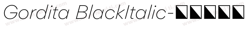 Gordita BlackItalic字体转换